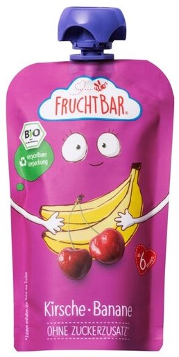 Fruchtbar Bio-Fruchtmousse Banane, Kirsche