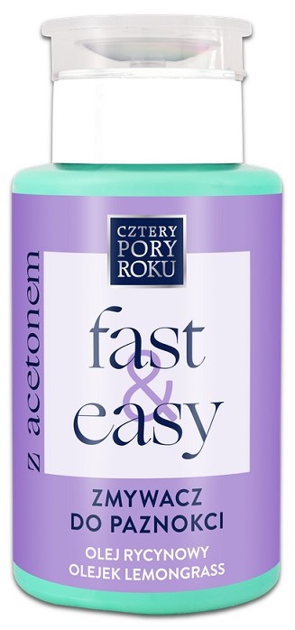Cztery Pory Roku Zmywacz do paznokci, olej rycynowy, olejek lemongrass