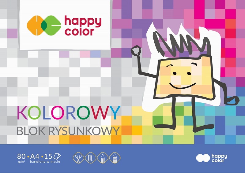 Happy Color Blok rysunkowy A4  kolorowy