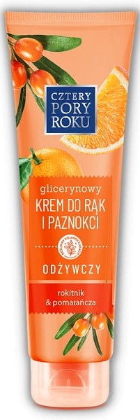 Cztery Pory Roku Krem glicerynowy do rąk i paznokci odżywczy z olejem z rokitnika  i sokiem z pomarańczy