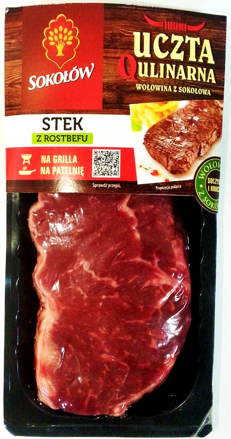 Sokołów Uczta Qulinarna boneless roast beef steak, marble