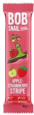 Bocadillos de frutas de manzana y fresa Bob Snail
