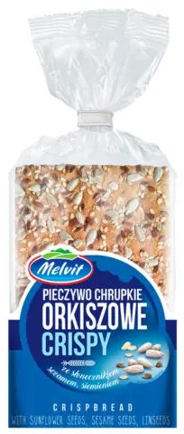 Хлебцы Melvit Crispbread из полбы с подсолнечником, кунжутом и льняным семенем