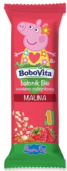 БобоВита БИО Малиново-изюмный овсяный батончик