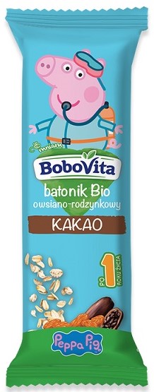 BoboVita BIO Какао-батончик с овсом и изюмом