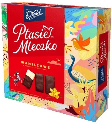 E. Wedel Ptasie vanilla milk in dark chocolate