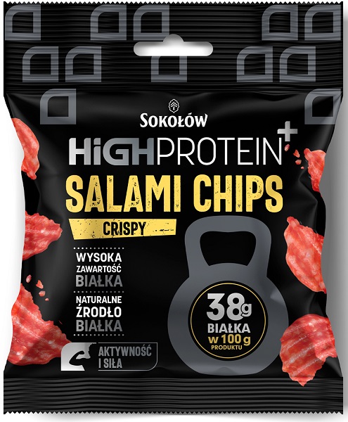 Chips crujientes de salami alto en proteínas Sokołów 