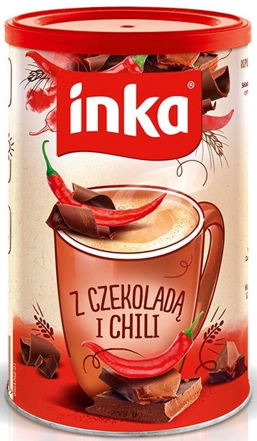 Растворимый зерновой кофе Inka с шоколадом и перцем чили.