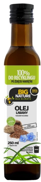 Big Nature Olej lniany tłoczony na zimno