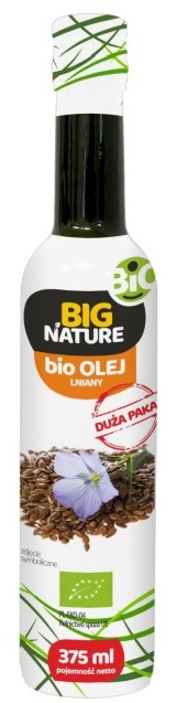Big Nature Bio Льняное масло холодного отжима.