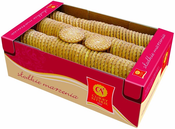 Rosetas de galletas Cukier Nyskie con azúcar