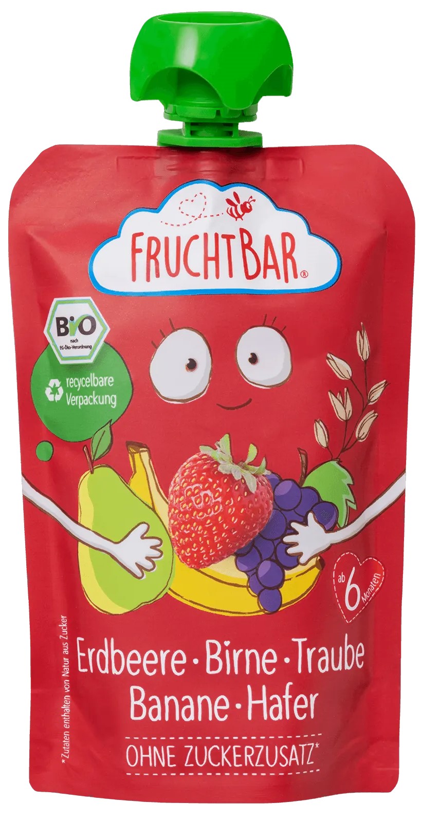 Fruchtbar Organic fruit puree with cereal grains