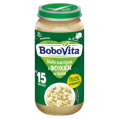 BoboVita White vegetables with turkey in sauce