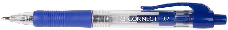 Шариковая ручка Q-Connect с выдвижным механизмом 0,7 мм, синяя