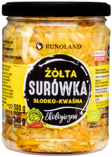 Runoland Sweet and sour yellow cabbage salad, organic 