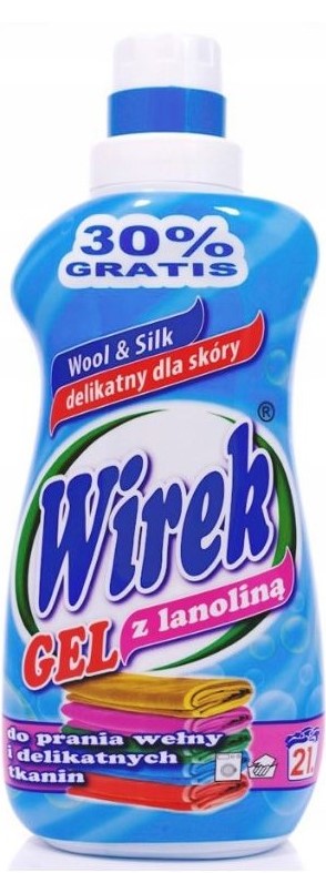 Wirek Gel for washing delicate fabrics, contains lanolin  