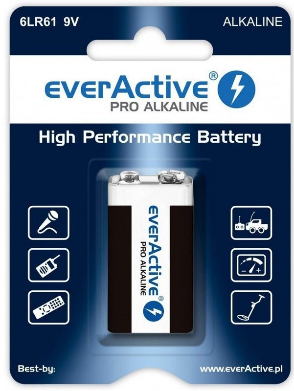 EverActive Alkalibatterie 6LR61 9V 