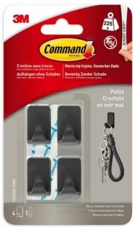 Command 3M Hanging hooks, small, matte 