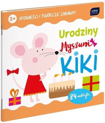 Interprint Myszuni Cumpleaños de Kiki Libro para colorear con pegatinas 