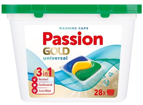 Cápsulas de lavandería universales Passion Gold 