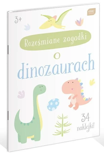 Interprint Acertijos de risa sobre dinosaurios Libro para colorear con pegatinas 