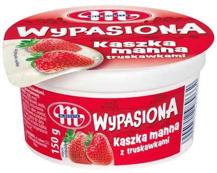 Mlekovita deliciosas gachas de sémola con fresas 