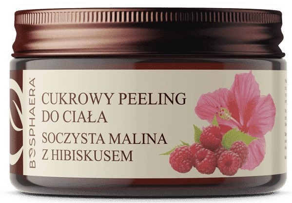 Bosphaera Sugar body scrub, juicy raspberry with hibiscus  