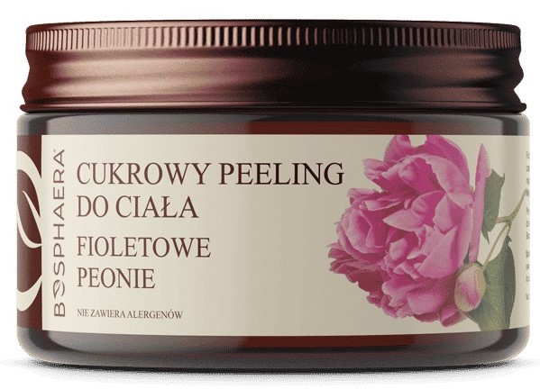 Bosphaera Cukrowy peeling do ciała  fioletowe peonie