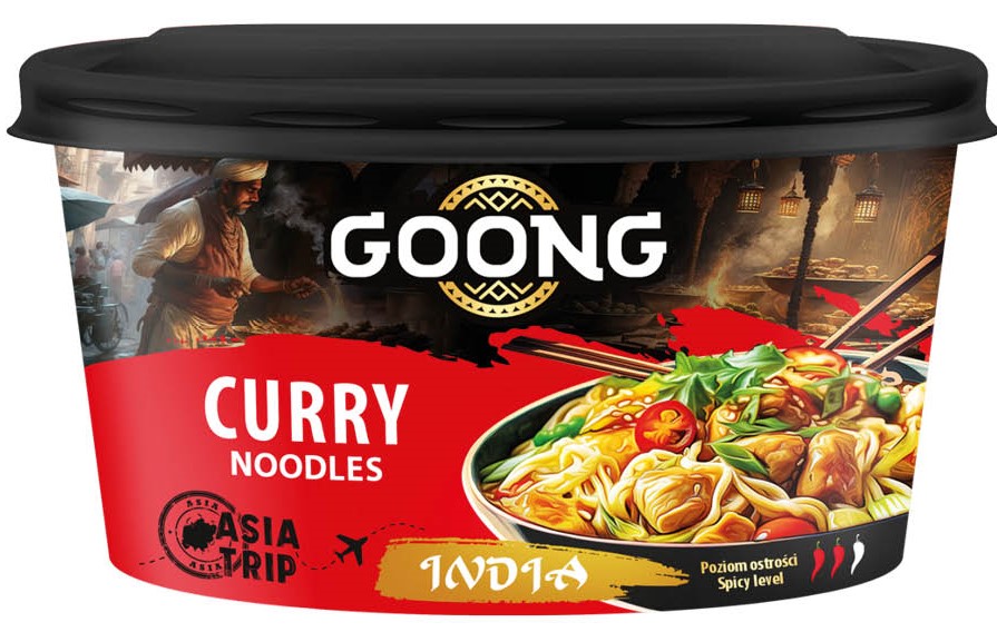 Goong Curry noodles danie instant  z makaronem i sosem o smaku curry