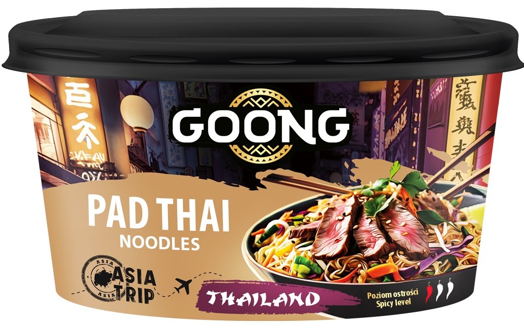 Goong Pad Thai noodles danie  instant z makaronem typu noodle i sosem o smaku  pad thai