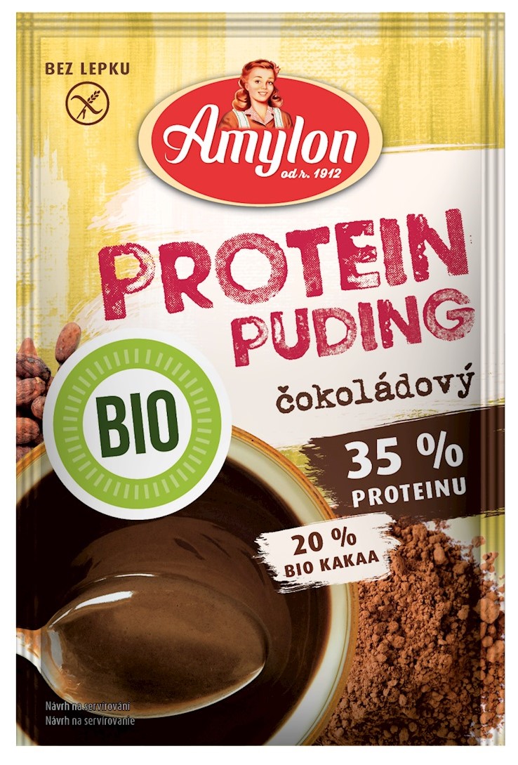 Amylon Budyń proteinowy o smaku  czekoladowym bez dodatku cukru  bezglutenowy BIO