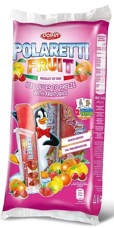 Dolfin Polaretti Fruit Fruchteis zum Einfrieren 