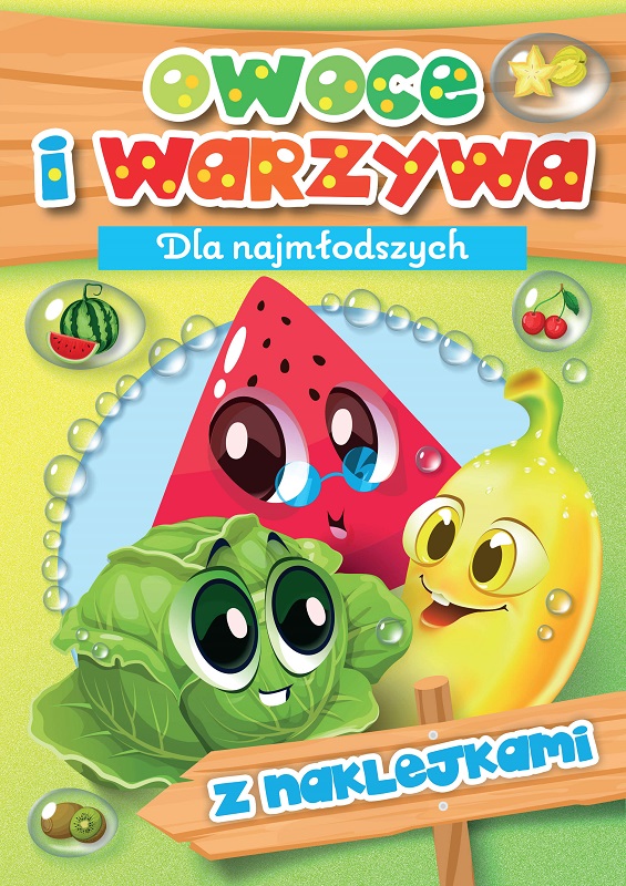 Fruits and vegetables for the youngest Coloring book with stickers MD Publishing House 