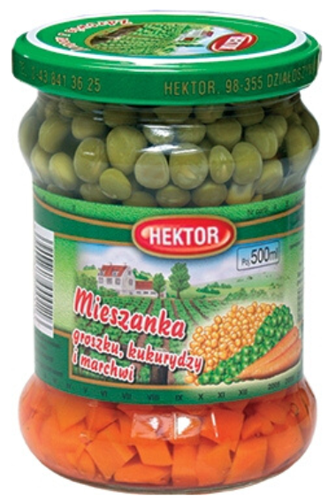 Hektor A mixture of peas, corn and carrots  