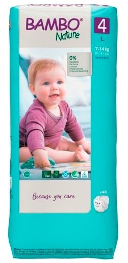 Pañales Bambo Nature Bebé 4 (7-14 Kg) 