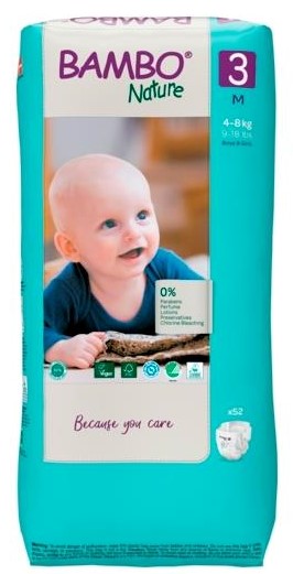 Bambo Nature Pieluszki dla dzieci 3 (4-8 kg)