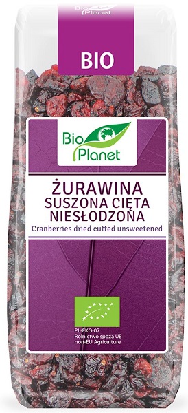 Bio Planet Cranberries, dried cut, unsweetened, BIO 