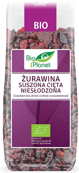 Bio Planet Żurawina suszona cięta niesłodzona BIO