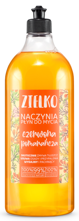 Zielko Naczynia Płyn do mycia naczyń czerwona pomarańcza
