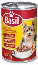 Basil Wet food with beef for adult dogs 