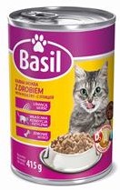 Basil Karma mokra z drobiem dla dorosłych kotów