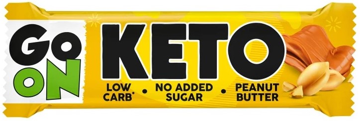 Go ON Keto bar with peanuts and chia seeds 