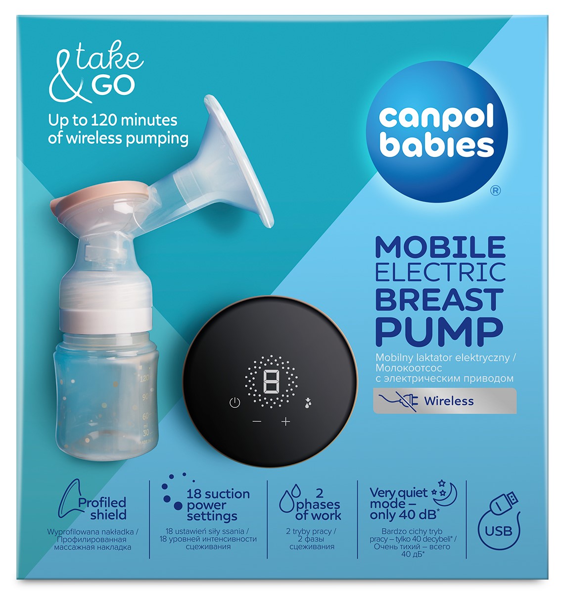 Canpol Babies Take&Go mobile elektrische Milchpumpe 