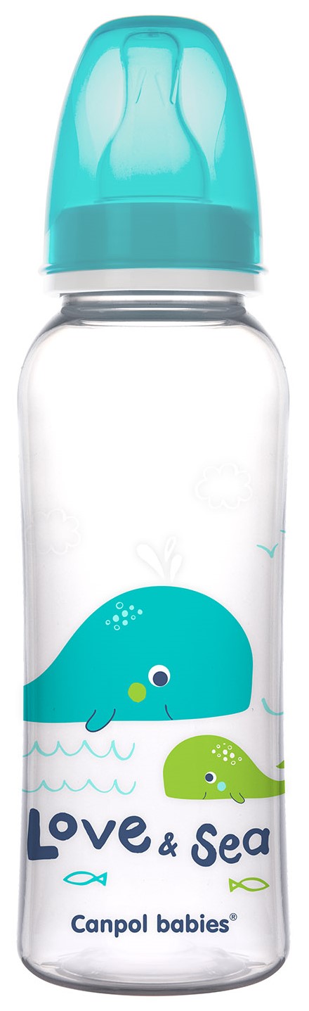 Canpol Babies Narrow bottle 250 ml, turquoise 