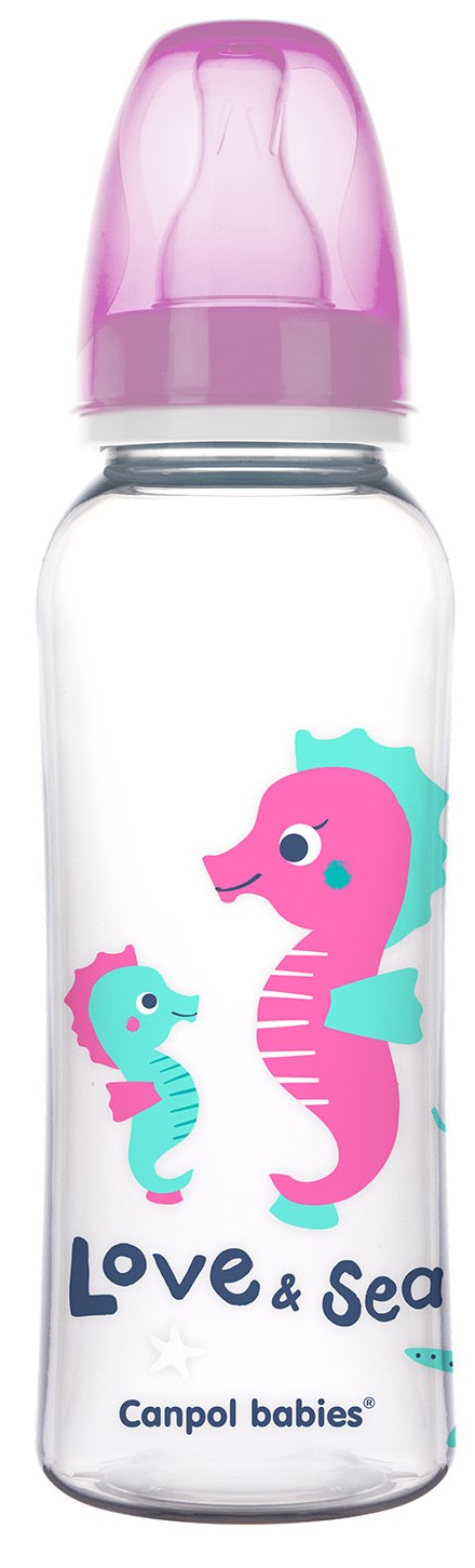 Canpol Babies Narrow bottle 250 ml, pink 