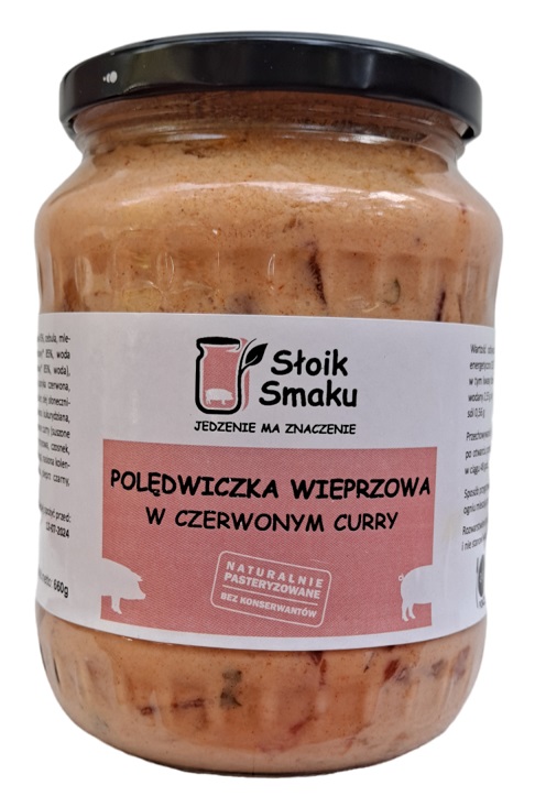 Słoik Smaku Polędwiczka wieprzowa w czerwonym curry