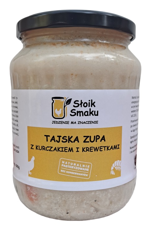 Słoik Smaku Tajska zupa z kurczakiem i krewetkami