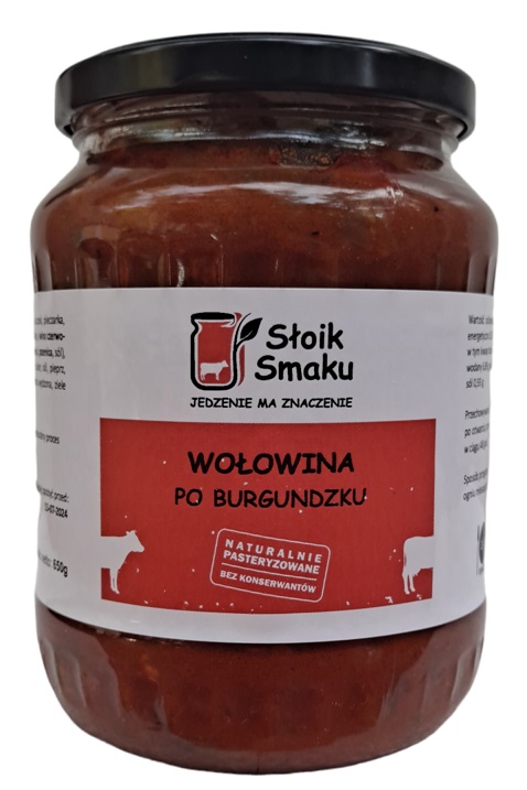 Słoik Smaku Wołowina po burgundzku