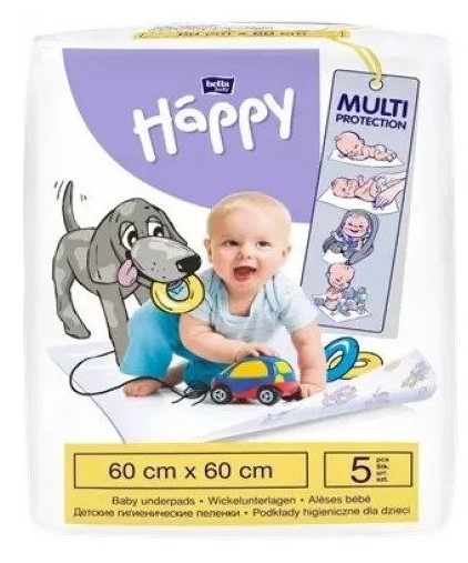 Bella Baby Happy Podkłady higieniczne dla dzieci 60 cm x 60 cm