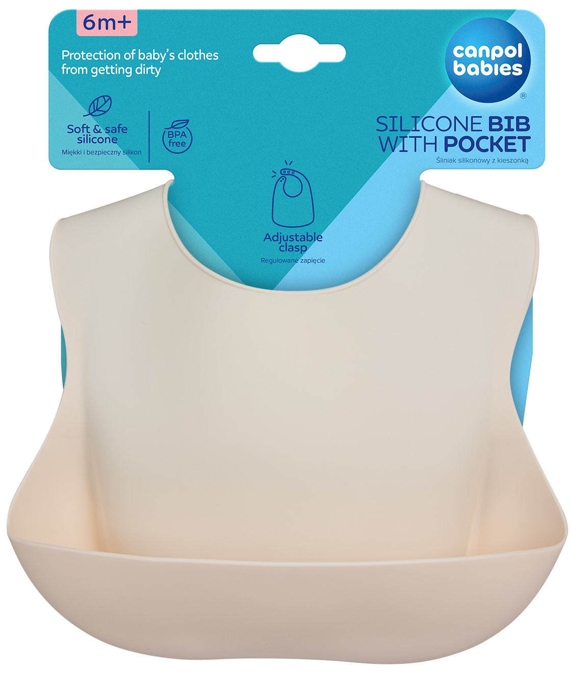 Canpol Babies Silikon-Lätzchen mit Tasche